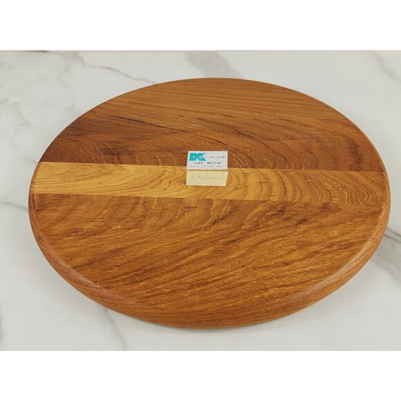 Kalmar Teak Wood Dip & Chip Platter Serving Tray Center Piece 12" Thailand Vtg - Picture 11 of 14